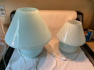 MURANO LAMPES SWIRL BLEU CHAMPIGNON, View more