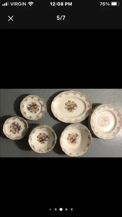 Washington Pottery Floral Dishes, View more