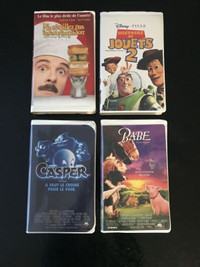 4 Films VHS pour enfants 4/10$