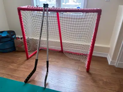 Hockey net and sticks *** FREE ***, View more