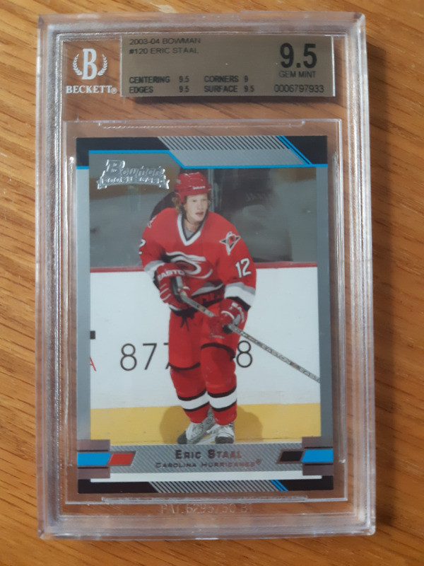 2003-04 BOWMAN CHROME ERIC STAAL RC BGS GEM Mint 9.5  ROOKIE 120 in Arts & Collectibles in St. Catharines - Image 2