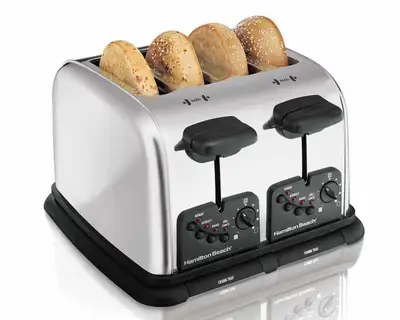 Hamilton Beach Classic Chrome 4 Slice Extra-Wide-Slot Toaster, View more