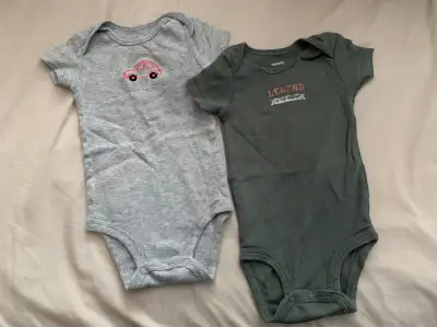 2 Carter's Onesies- size 6 months (LOT $10), View more