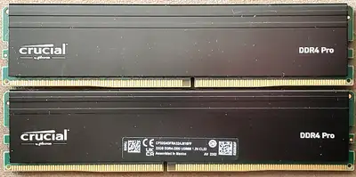 Crucial Pro ddr4-3200MHz 64gb (2x32) CP32G4DFRA32A desktop memory New & tested Free shipping by Cana...