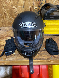 HJC helmet and Icon gloves
