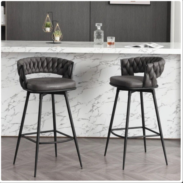 2 Chairs. Kymberlynn’ Bar-Height Stools (Black) in Chairs & Recliners in Hamilton - Image 2