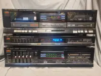 Vintage Fisher 3pcs amplifer tuner cassette deck combo set