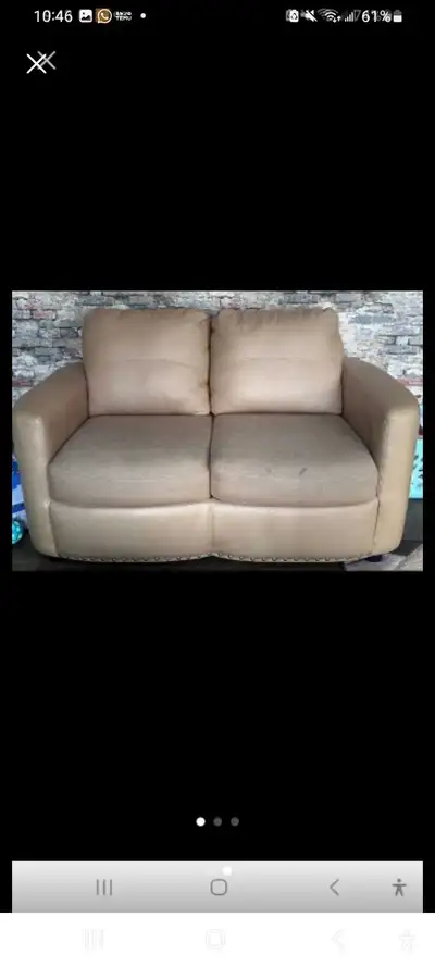 Beige Loveseat, View more