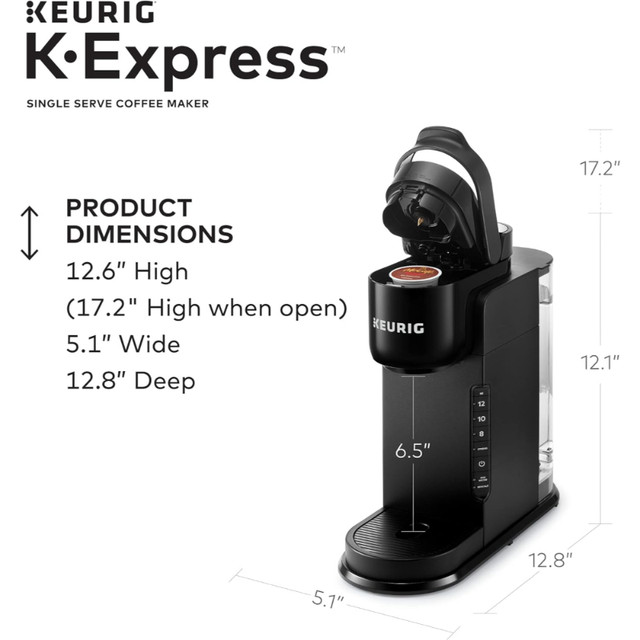 Keurig K-Express Single Serve K-Cup Pod Coffee Maker in Coffee Makers in Markham / York Region - Image 3