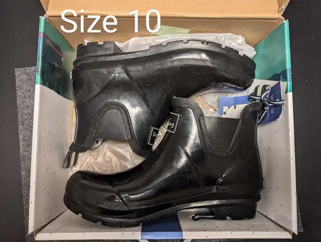 Joules Wellibob Rain Boots Gloss Black Size 10 BNIB in Women's - Shoes in Oakville / Halton Region - Image 2