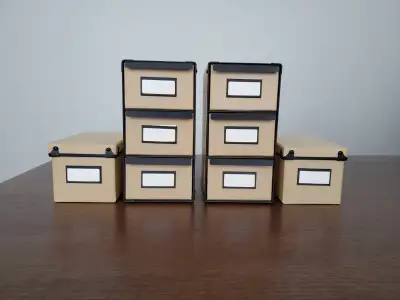 Small tower drawers, boxes - NEW $25, View more