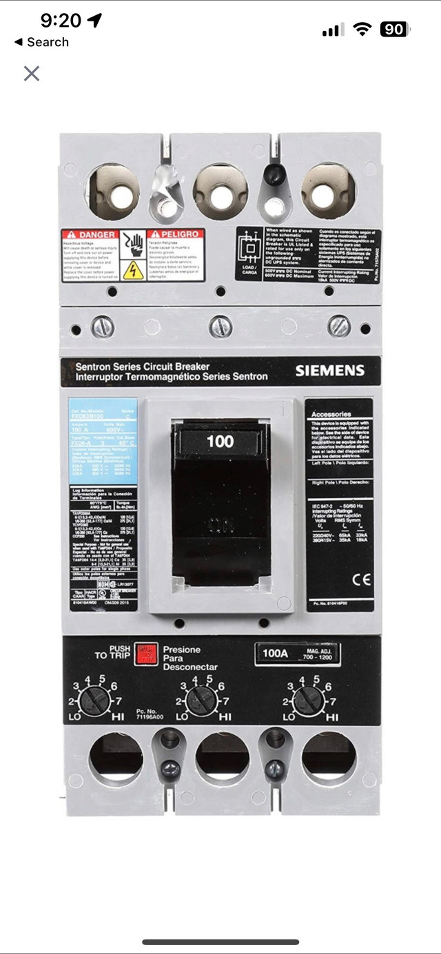 Siemens breaker  in Electrical in St. Albert - Image 3