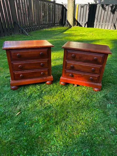 Solid Wood Nightstand/End Tables Set, View more