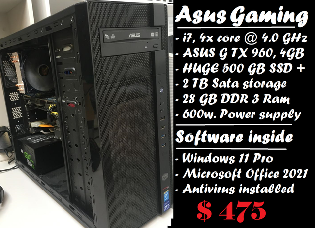 2 Gaming computers, 1 gaming Laptop (GTX 1650) in Desktop Computers in Winnipeg - Image 4