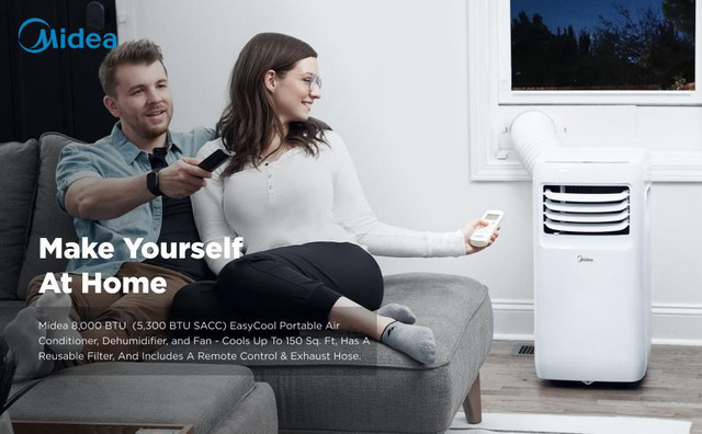 NEW- Midea 8,000 BTU Portable Air Conditioner, 3-in-1 Comfort in Heaters, Humidifiers & Dehumidifiers in Brantford - Image 4
