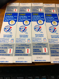 1985 &1991 Jays American League championship series tickets used