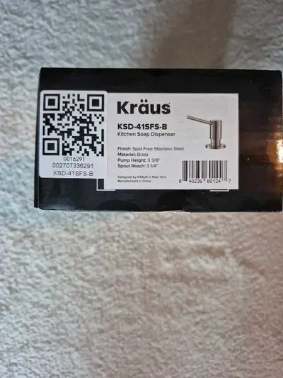 Kraus kitchen soap pump dispenser &new, View more