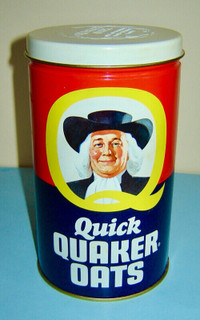 Vintage 1982 Limited Edition Quick Quaker Oats Metal Cannister