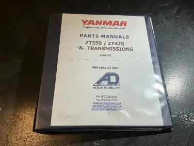 Yanmar ZT350 & ZT370 Marine Transmission Parts Catalog & Operator Manual 1) Yanmar ZT350 & ZT370 Mar...