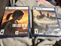 The last of us & Hogwarts Legacy PS5