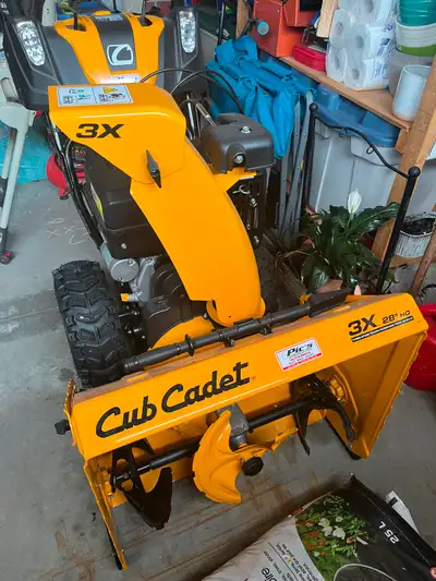 Cub cadet 3X 28 inch snowblower only used three times next, View more