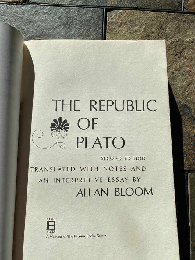 The Republic of Plato by Allan Bloom 2nd edition in Fiction in Edmonton - Image 3