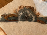Feather cowboy hatband