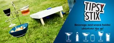 Camco Tipsy Stix beverage and snack holder, View more