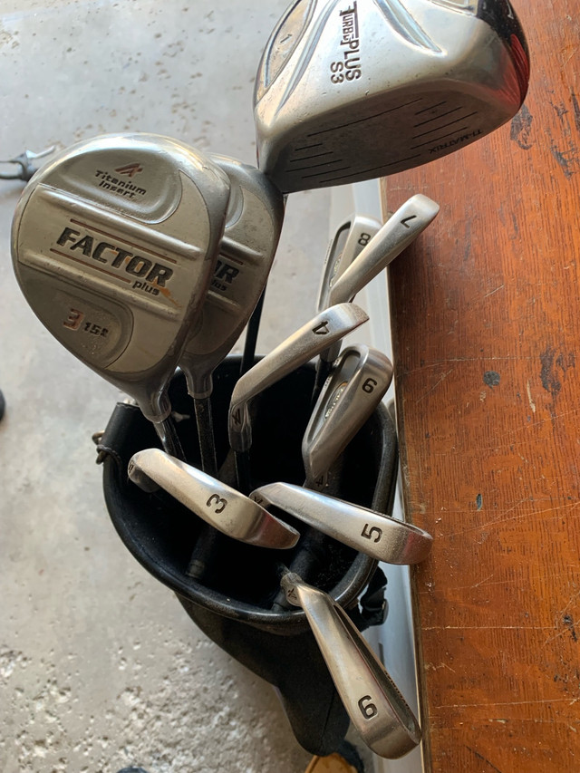 Golf clubs Irons, Woods + Driver & bag in Golf in St. Catharines