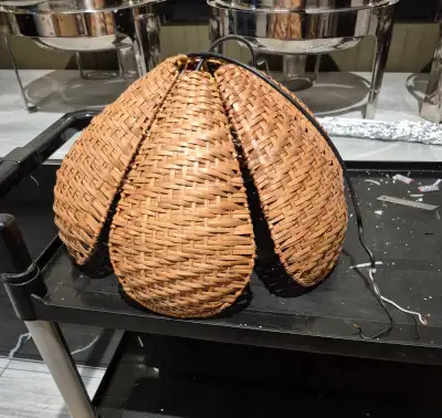 5 Rattan Hanging Lamps with wires, View more
