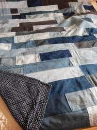 Upcycled denim quilts