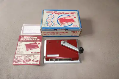 Vintage 1967 Supermatic Cigarette Making Machine. Made in Montreal Canada by The Central Tobacco MFG...