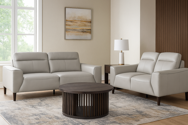 Genuine Top Grain leather  sofa set with couch and loveseat in Couches & Futons in Vancouver - Image 3
