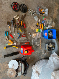 Collection of tools, nuts, bolts and odds and ends