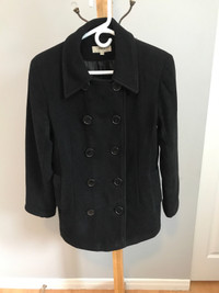 Manteau d’hiver noir en laine 