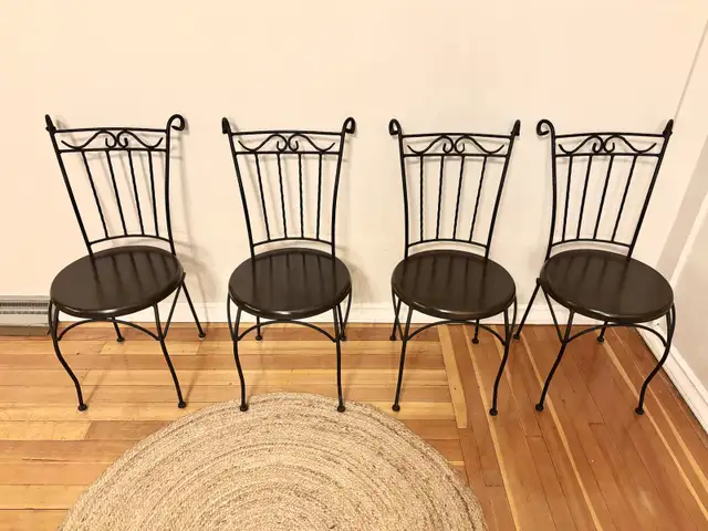 wrought iron & solid wood chairs  in Chairs & Recliners in Nelson - Image 3