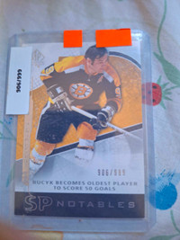 Limited edition Johnny bucyk SP notable hockey card 