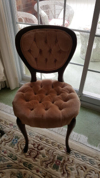 Antique tufted parlour chair