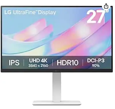 LG 27" 4K UHD Ultrafine™ Monitor (27US550-W), 3840 x 2160 IPS, View more