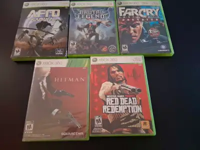 Xbox 360 Games Red Dead Afro Samurai Hitman etc, View more