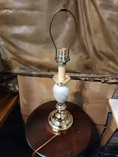 lamp table desk indoor lighting light no shade brass white, View more