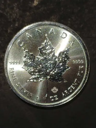 Pièce Ronde feuille d'érable en argent pur 999 1 Troy oz DNA 2 de disponible 450 578 0253