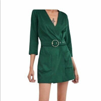 Emerald green belted romper (Zara trf collection, Size XL)