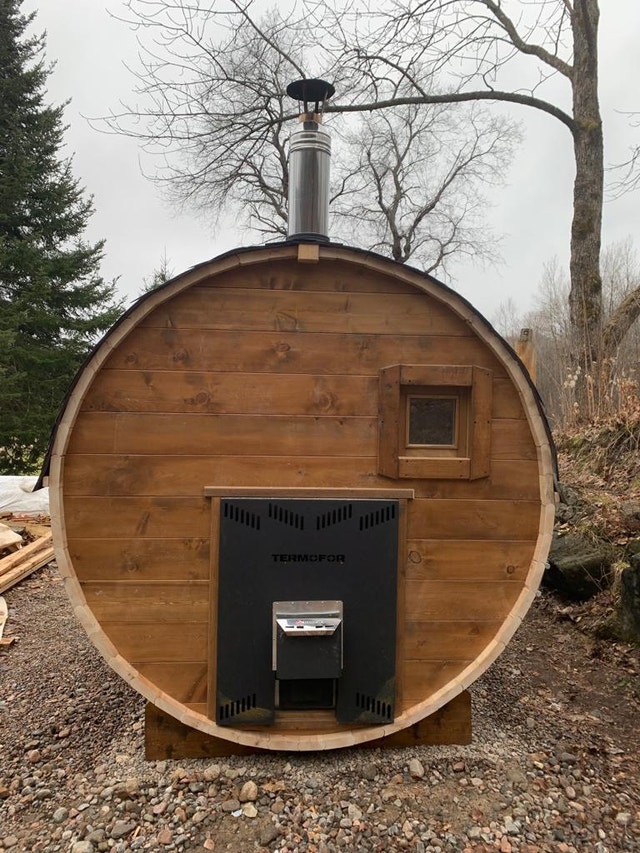 Outdoor Barrel Sauna/ DIY Sauna Kit/ Wood Sauna/ Cedar Hot Tubs