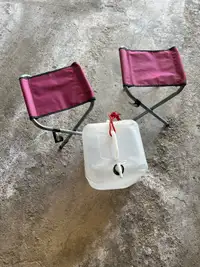 Camp Stools/ Water Container 