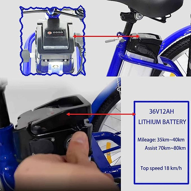 Electric Tricycle Bike for Adults 350W E ,36V 12Ah Removable Bat in eBike in Vancouver - Image 3
