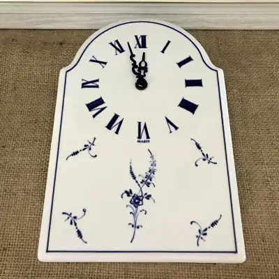 Villeroy & Boch Clock Vieux Luxembourg Blue & White Pattern, View more