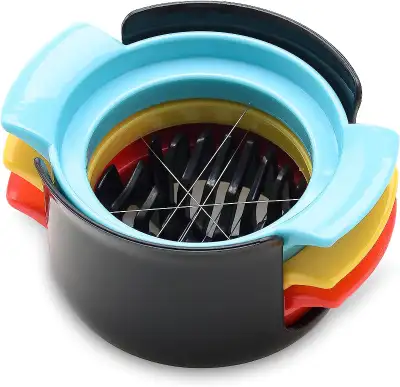 Egg Slicer for Hard Boiled Eggs, Upgraded 3 in 1 Multifunctional, View more