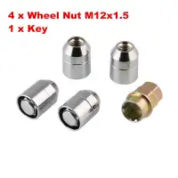 M12X1.5 wheel locks (set of 4 + key)