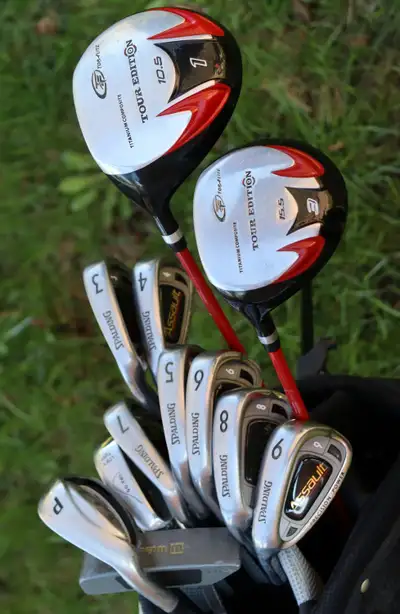 Men’s Left-Handed Golf Club Set + Stand Bag – Driver, Fairway Wo, View more